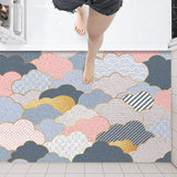 Colorful Japanese Cloud Pattern PVC Entrance Mat