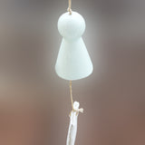 Japanese Ceramic Wind Chimes, Sunny Dolls Bell Rings, Hanging Garden Wind Chimes, Home Garden Decoration, Cyan