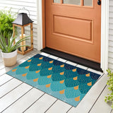 Blue Fish Pattern PVC Entrance Mat