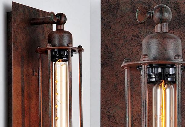 Long Pencil Bulb Industrial Retro Wall Light