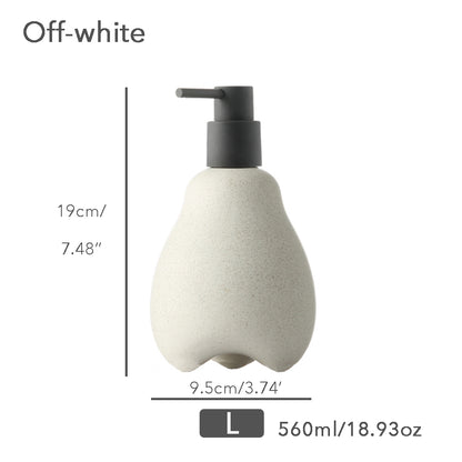 Mint Ceramic Soap Dispenser, Liquid Bathroom Bottle, Simple Design, Refillable Reusable Lotion Pump for Bathroom Kitchen, 560ml/18.93oz