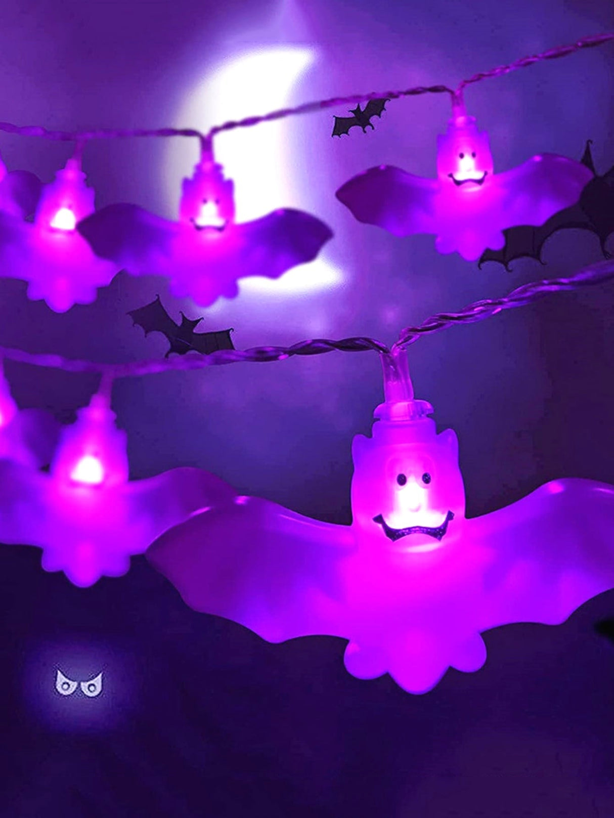 Halloween String Light with 10pcs Bat Shaped Bulb 1pc - Lighting & Lamp