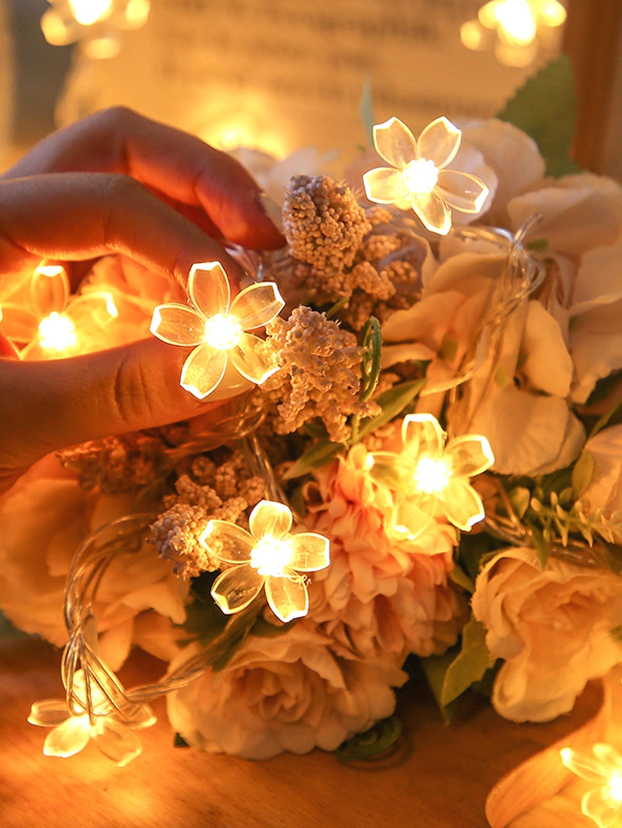 2m String Light with 20pcs Flower Bulb 1pc - Novelty Lighting