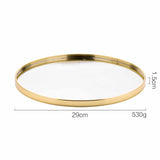 Nordic Style Golden Mirror Trilateral Circle Pentagonal Circle Tray, Aromatherapy Tray, Jewelry Tray, Decoration Tray