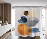 Blue Abstract Art Shower Curtain