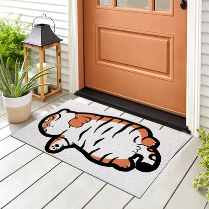 Lovely Sleeping Tiger Entrance Door Mat