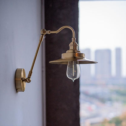 Brass Gooseneck Wall Light