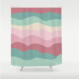 Coloful Wave Shower Curtain