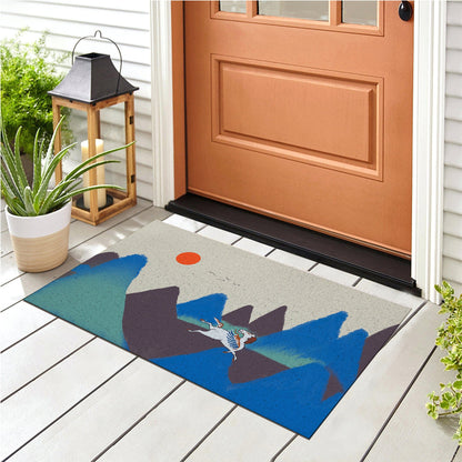 Running Horse in the Mountain PVC Entrance Mat