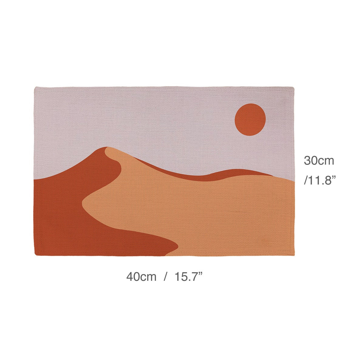 Orange Sunset Fabric Placemats