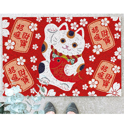 Japanese Fortune Cat PVC Entrance Mat