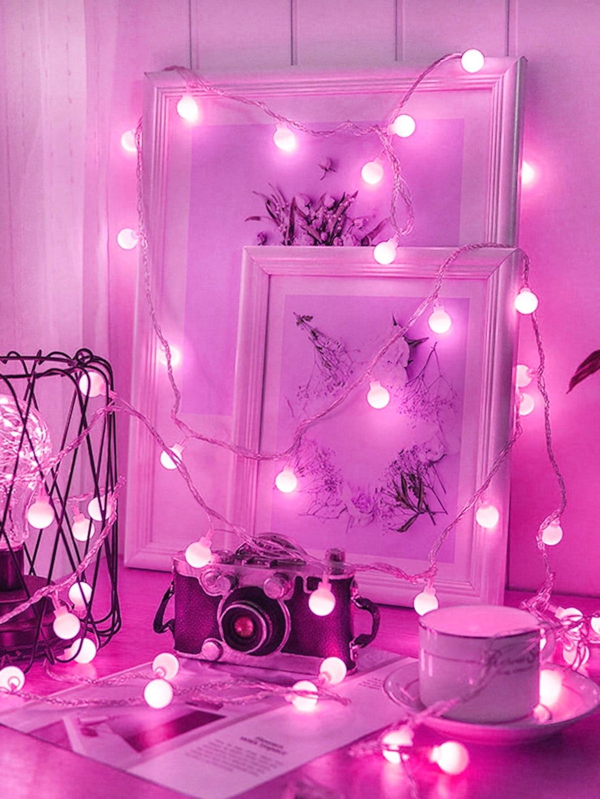 7 Color String Light with 40pcs Ball Shaped Bulb 1pc - Novelty Lighting