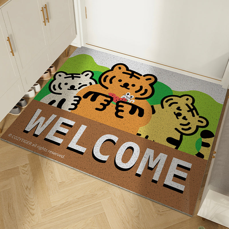 Three Tigers Welcome Home PVC Entrance Door Mat