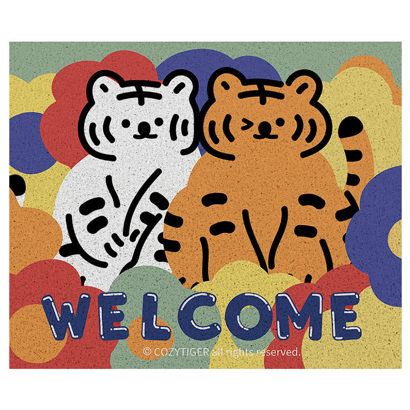 Two Tigers Welcome Home PVC Entrance Door Mat