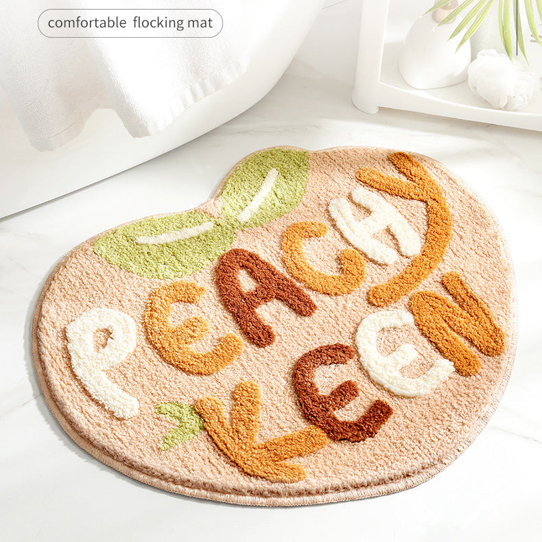 Lovely Peaches Apple and Lemons bath mat