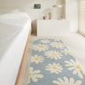 White Daisy Green and Blue Ground Bedroom Mat