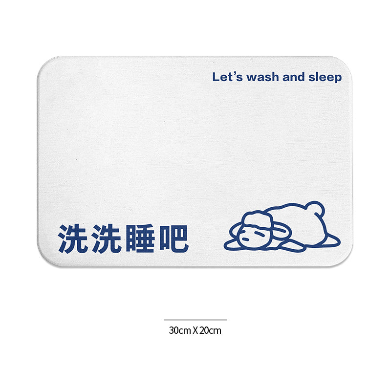 Wash And Sleep Bath Stone Mat