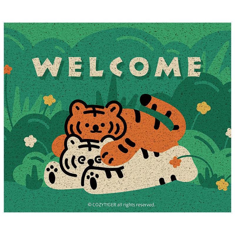 Cute Two Tigers PVC Entrance Door Mat