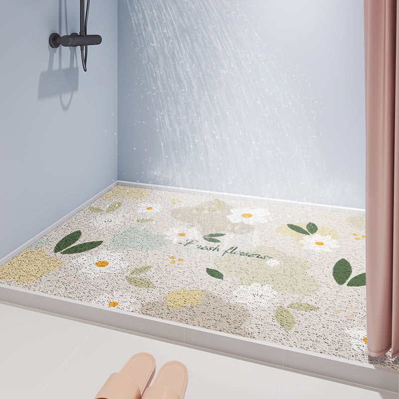 Fresh Flower PVC Bathroom Mat
