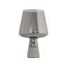 Cup Table Light Modern Smoke Gray/Amber Glass 8"/10" Wide 1 Head Nightstand Lamp with Cement Base