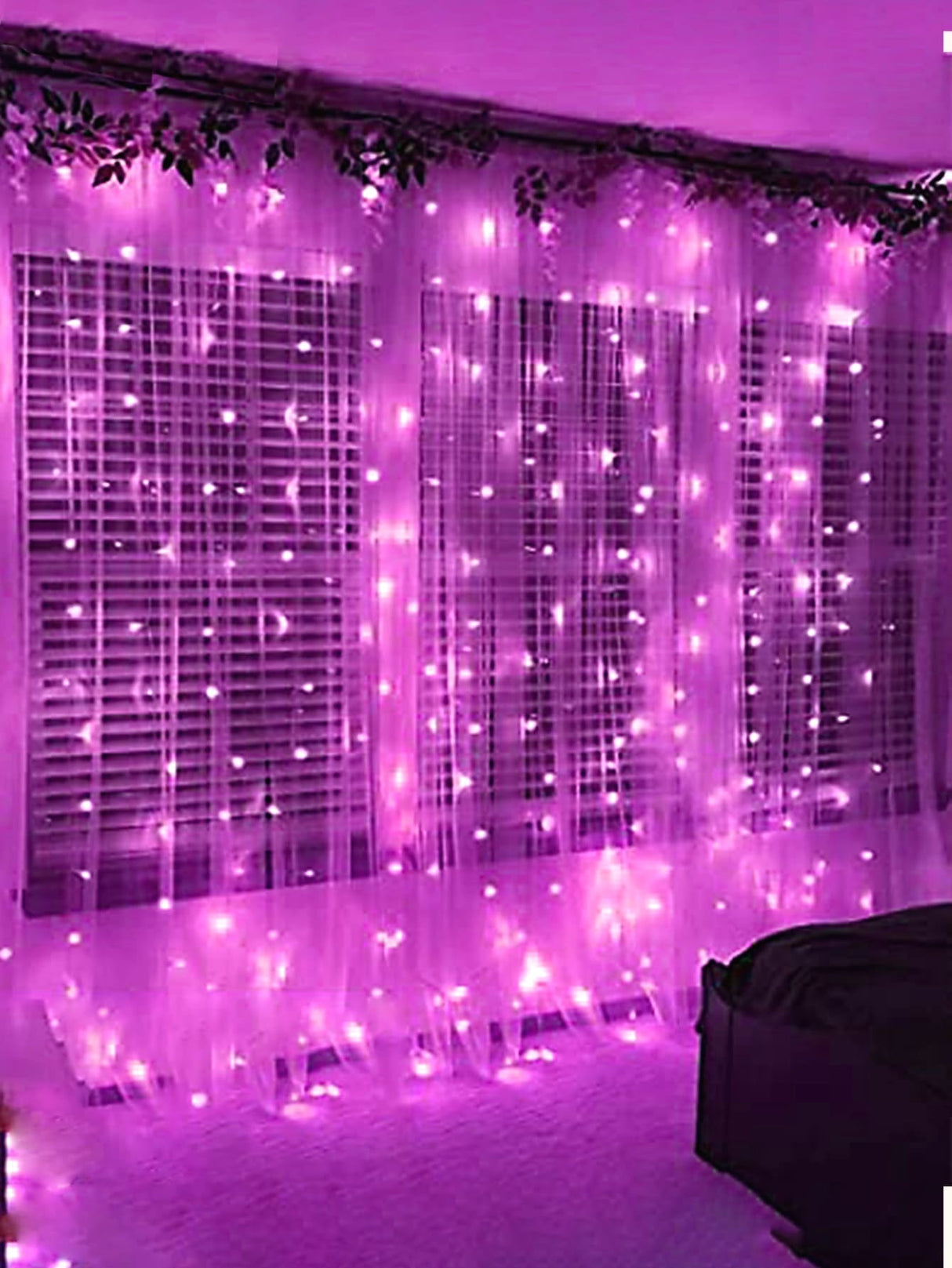 Control Curtain Decorative String Light with 300pcs Bulb Remote - Novelty Lighting