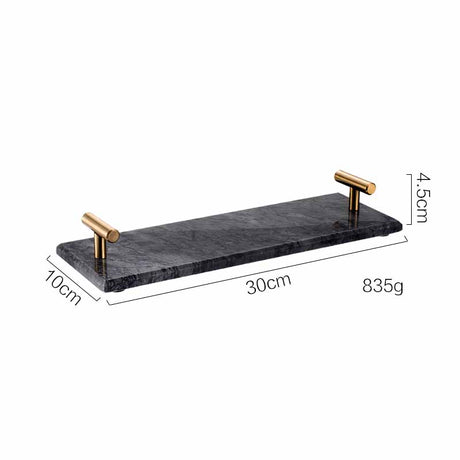 Copy of Nordic Style Natural Marble Gold Handle Tray, Service Plate, Jewelry Tray, Decoration Tray