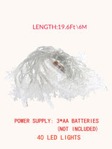 Christmas 40 Led 6m Snowflake String Light - Lighting & Lamp