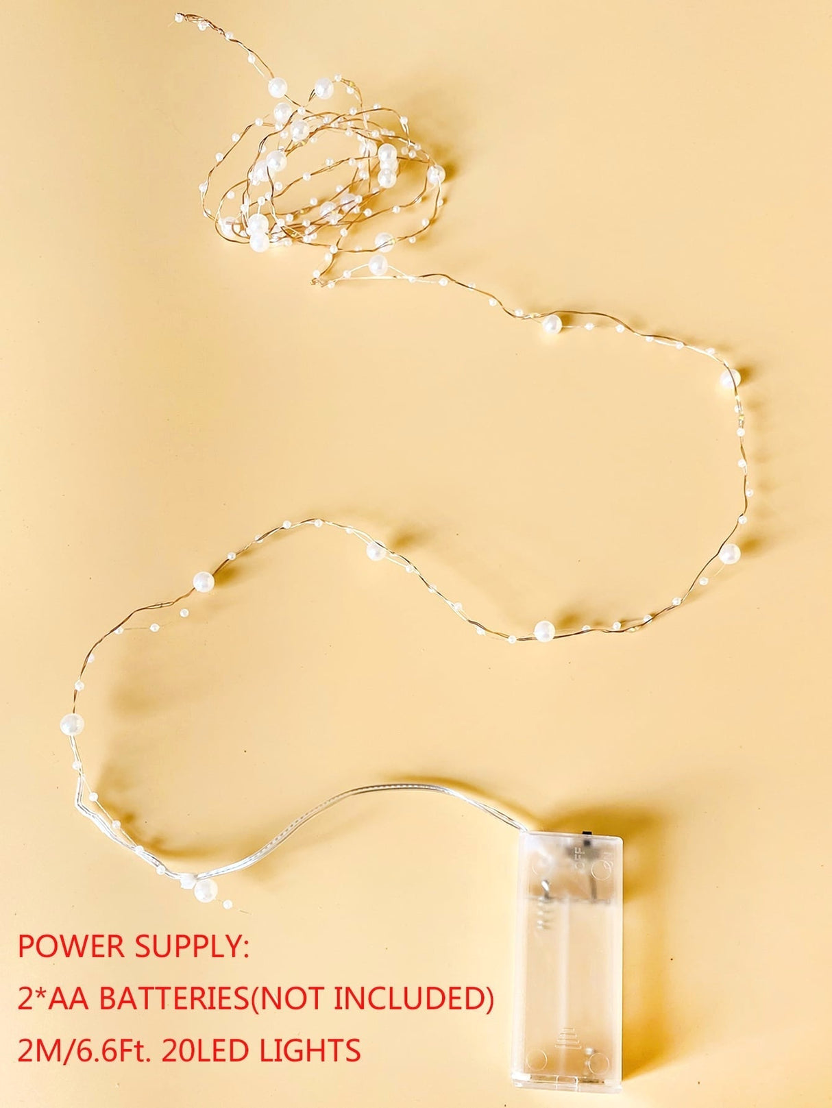 Faux Pearl Decor String Light with 20pcs Bulb 1pc - Novelty Lighting