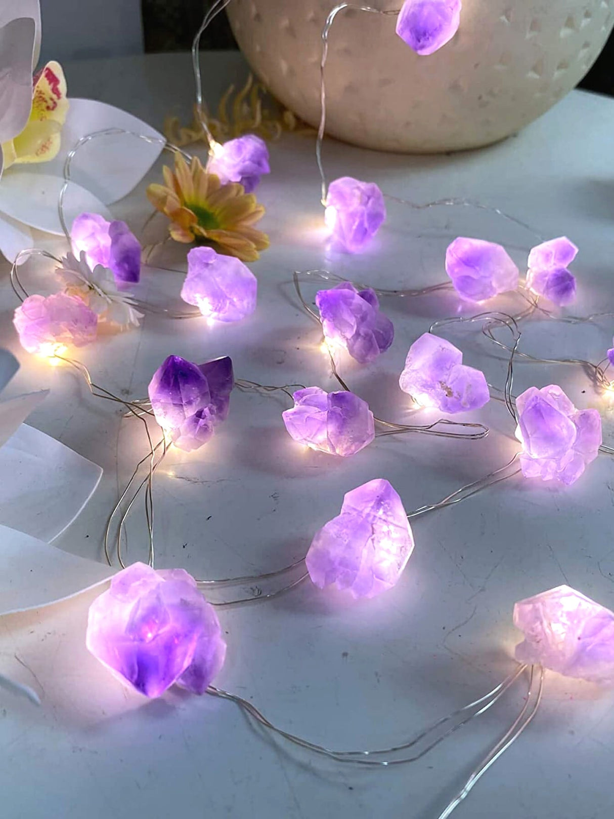 30 LED 3M Natural Amethyst String Light - Novelty Lighting