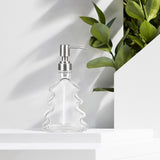 Clear Glass Soap Dispenser, Pine Tree Shape Pump Bottle, 250ml/8.8 oz