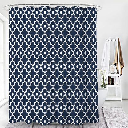 Blue Morocco  Pattern Shower Curtain