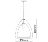 Futuristische Glass Pendant Light