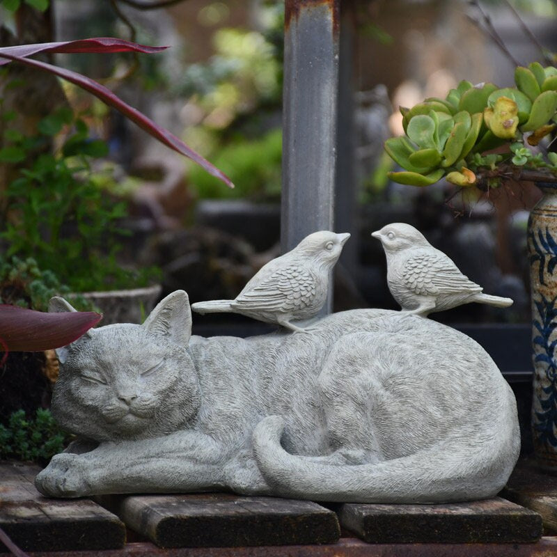 Sleeping Cat Sculpture