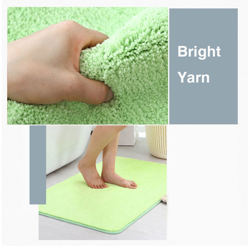 Feblilac Solid Color Tufted Bath Mat, Multiple Sizes Bath Mat, Pure Non-Slip Bathmat