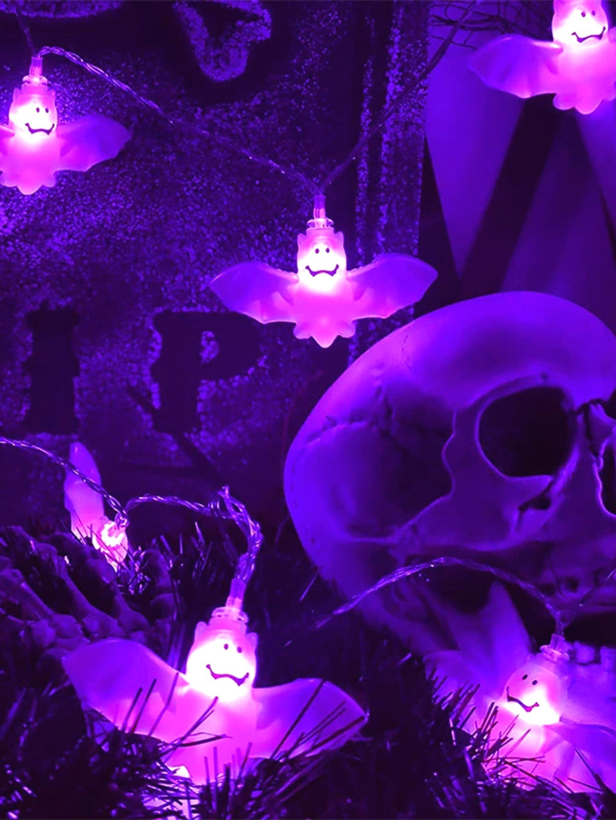 Halloween String Light with 10pcs Bat Shaped Bulb 1pc - Lighting & Lamp