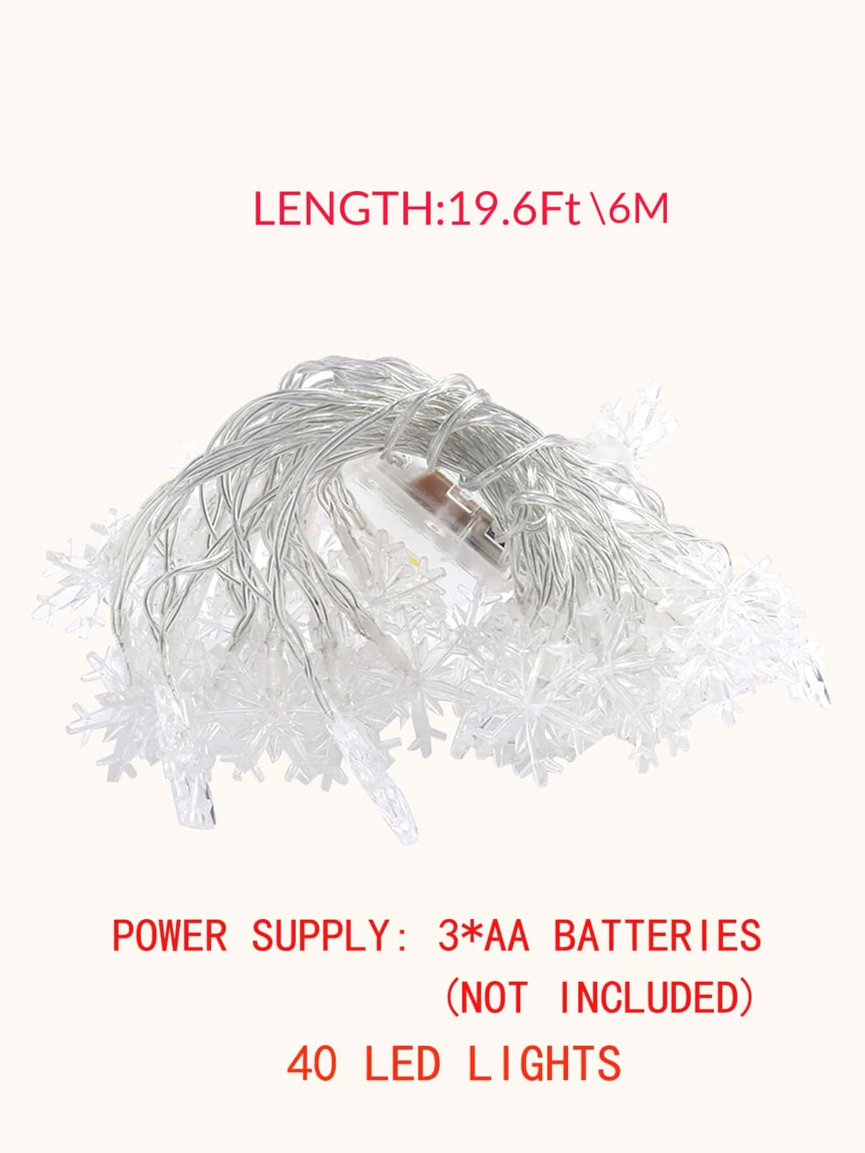 Christmas 40 Led 6m Snowflake String Light - Lighting & Lamp