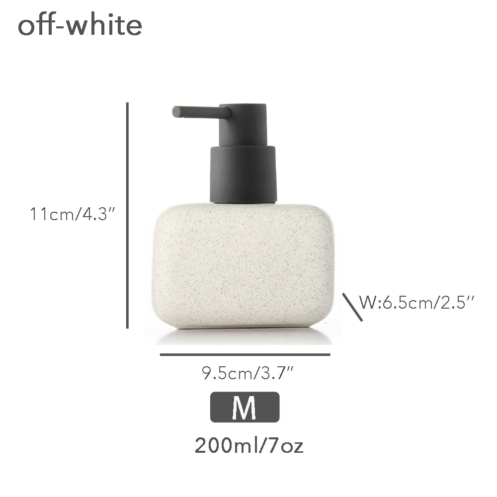 Mint Ceramic Soap Dispenser, Liquid Bathroom Bottle, Simple Design, Refillable Reusable Lotion Pump for Bathroom Kitchen, 200ml/7oz