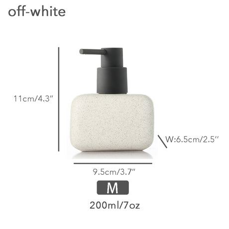 Mint Ceramic Soap Dispenser, Liquid Bathroom Bottle, Simple Design, Refillable Reusable Lotion Pump for Bathroom Kitchen, 200ml/7oz