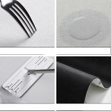 Feblilac European Classical Geometry Pattern PVC Leather Kitchen Mat