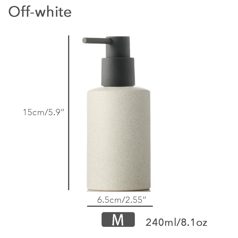 Ceramic Soap Dispenser, Foaming Pump Bathroom Bottle, Simple Design, Refillable Reusable Lotion Pump for Bathroom Kitchen, 240ml/8.1oz