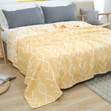 Arrow Pattern Yellow Cotton Reversible Blanket