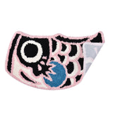 Cute Black and Pink Koi Fish Bath Mat