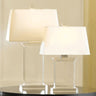 Rectangular Task Light Contemporary Clear Crystal 18"/22" Wide 1 Bulb White Desk Lamp