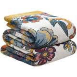 Blooming Flower Cotton Gauze Reversible Quilt