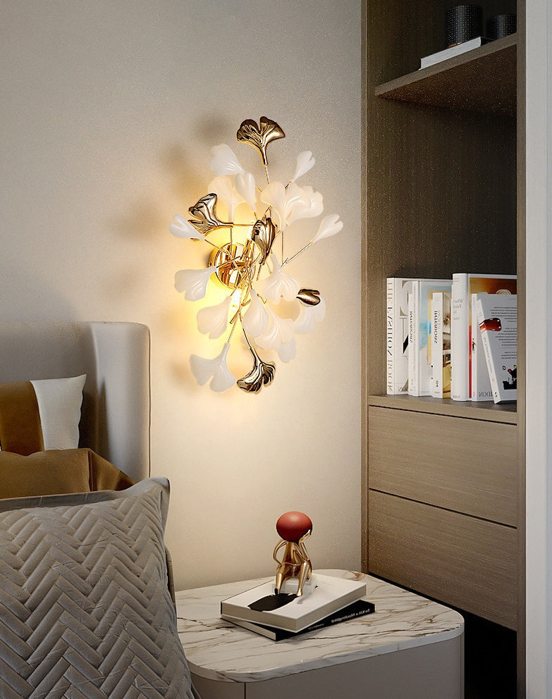 Ginkgo Leaf Branch Wall Lamp