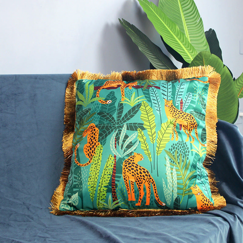 Animal Pattern Tassel Sofa Pillowcase