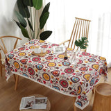 Bohemian Countryside Style Flower Tablecloth