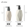 Ceramic Soap Dispenser, Liquid Bathroom Bottle, Simple Design, Refillable Reusable Lotion Pump for Bathroom Kitchen