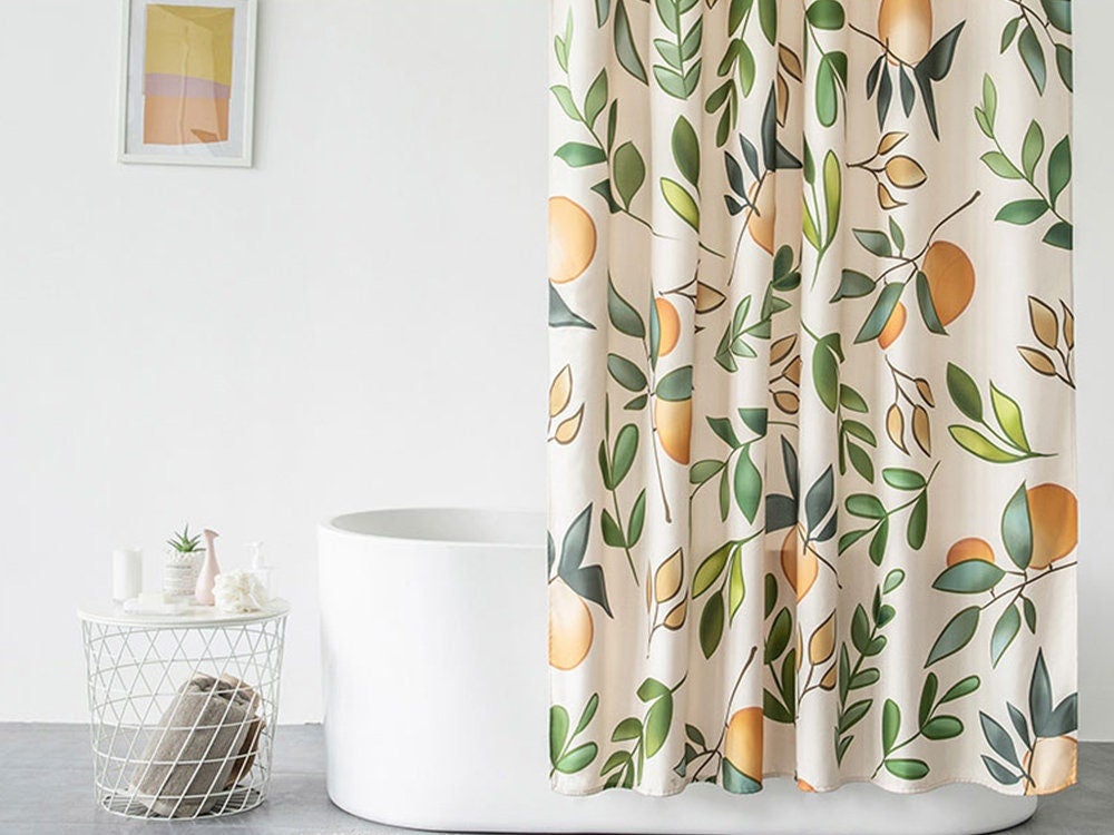 Orange Fruit Pattern Shower Curtain