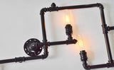 Steampunk Iron Pipe Wall Light